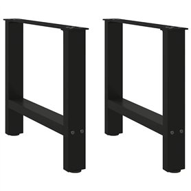 vidaXL Pieds de Table Basse Noir 2 pcs 42×50 cm Acier