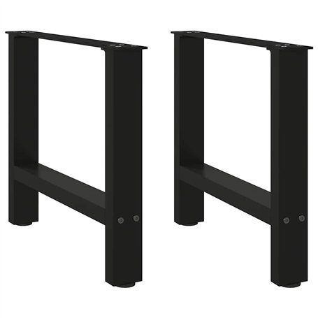 vidaXL Pieds de Table Basse Noir 2 pcs 42×50 cm Acier