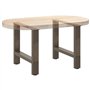 vidaXL Pieds de Table Basse Acier Naturel 2 pcs 42×50 cm Acier, Pied de Table, Pied de Table en métal, Pied de Meuble, Pied de T