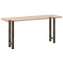 vidaXL Pieds de table basse acier naturel 2 pcs 28x(42-43) cm acier, pied de table, pied de table en métal, pied de meuble, pied