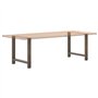 vidaXL Pieds de Table Basse Acier Naturel 2 pcs 70x(72-73) cm Acier, Pied de Table, Pied de Table en métal, Pied de Meuble, Pied