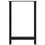 vidaXL Pieds de Table Basse Noir 2 pcs 60x(90-91) cm Acier, Pied de Table, Pied de Table en métal, Pied de Meuble, Pied de Table