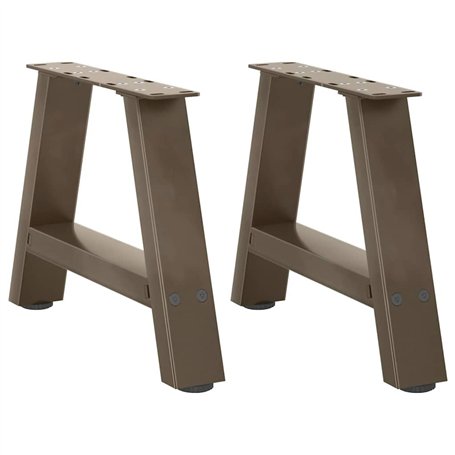 vidaXL Pieds de table basse forme de A 2 pcs 30x(30-31) cm acier
