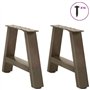 vidaXL Pieds de table basse forme de A 2 pcs 30x(30-31) cm acier, pied de table, pied de table en métal, pied de meuble, pied de