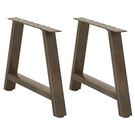 vidaXL Pieds de Table Basse Forme de A 2 pcs 70x(42-43) cm Acier