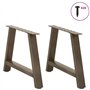 vidaXL Pieds de Table Basse Forme de A 2 pcs 70x(42-43) cm Acier, Pied de Table, Pied de Table en métal, Pied de Meuble, Pied de