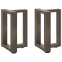 vidaXL Pieds de Table Basse Forme de T 2pcs Acier Naturel 28x25x(42-43) cm Acier