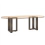 vidaXL Pieds de Table Basse Forme de T 2pcs Acier Naturel 28x25x(42-43) cm Acier, Pied de Table, Pied de Table en métal, Pied de