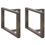 vidaXL Pieds de Table Basse Forme de T 2pcs Acier Naturel 60x25x(42-43) cm Acier