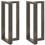 vidaXL Pieds de table de bar forme de T 2 pcs acier naturel 40x35x(90-91) cm