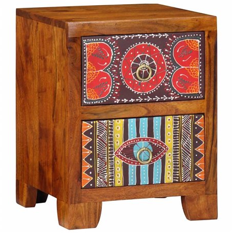vidaXL Table de Chevet 35x35x45 cm Bois d'acacia Massif