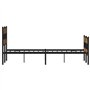 vidaXL Cadre de lit en métal sans Matelas chêne fumé 120x200 cm