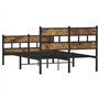 vidaXL Cadre de lit en métal sans Matelas chêne fumé 120x200 cm