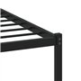 VidaXL Cadre de Lit Simple 100x200 cm Avec Tête de Lit - Meuble de Chambre à Coucher en Métal, Lit d'Invité Sans Matelas