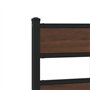 VidaXL Cadre de Lit Simple 100x200 cm Avec Tête de Lit - Meuble de Chambre à Coucher en Métal, Lit d'Invité Sans Matelas