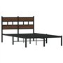 VidaXL Cadre de Lit Double Sans Matelas Avec Tête de Lit 120x200 cm - Meuble de Chambre à Coucher en Métal