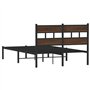 VidaXL Cadre de Lit Double Sans Matelas Avec Tête de Lit 120x200 cm - Meuble de Chambre à Coucher en Métal