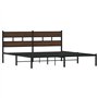 VidaXL Cadre de Lit Double 180x200 cm Avec Tête de Lit - Meuble de Chambre à Coucher en Métal Sans Matelas