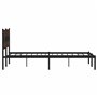 VidaXL Cadre de Lit Double 180x200 cm Avec Tête de Lit - Meuble de Chambre à Coucher en Métal Sans Matelas