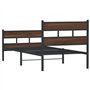 vidaXL Cadre de lit sans Matelas avec tête de lit Pied de lit 80x200cm, lit Simple, Meuble de Chambre à Coucher, lit d'invité, l