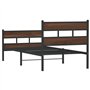 vidaXL Cadre de lit sans Matelas avec tête de lit Pied de lit 90x200cm, lit Simple, Meuble de Chambre à Coucher, lit d'invité, l