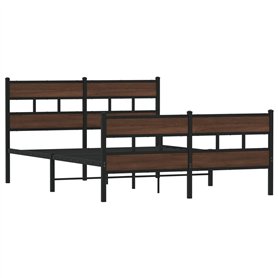 vidaXL Cadre de lit sans Matelas avec tête de lit et Pied de lit