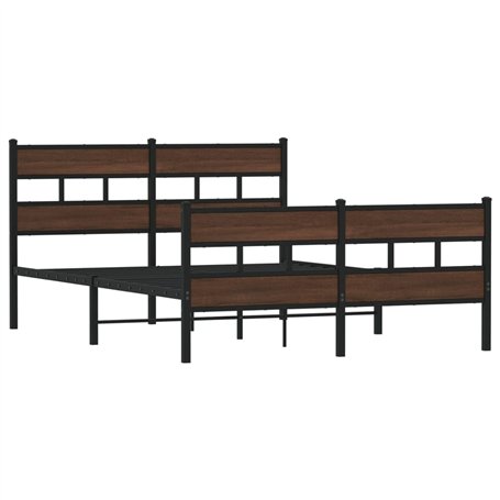 vidaXL Cadre de lit sans Matelas avec tête de lit et Pied de lit