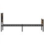 vidaXL Cadre de lit sans Matelas chêne fumé 107x203 cm Bois ingénierie, lit Simple, Meuble de Chambre à Coucher, lit d'invité, l