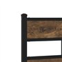 vidaXL Cadre de lit sans Matelas chêne fumé 107x203 cm Bois ingénierie, lit Simple, Meuble de Chambre à Coucher, lit d'invité, l