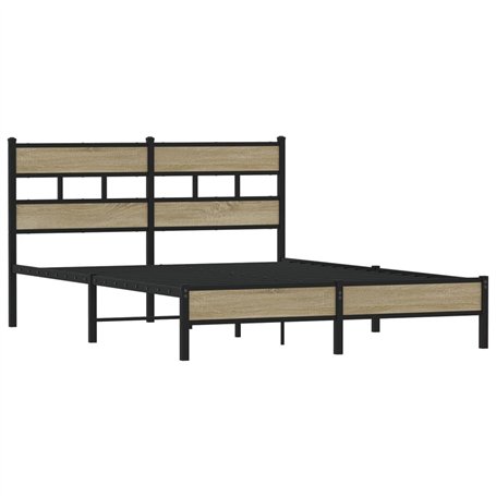 vidaXL Cadre de lit sans Matelas chêne Sonoma 140x200 cm