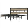 vidaXL Cadre de lit sans Matelas chêne Sonoma 140x200 cm, lit Double, Meuble de Chambre à Coucher, lit d'invité, lit, Cadre de l