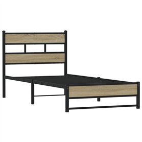 vidaXL Cadre de lit en métal sans Matelas chêne Sonoma 80x200 cm