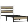 vidaXL Cadre de lit en métal sans Matelas chêne Sonoma 80x200 cm