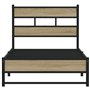 vidaXL Cadre de lit en métal sans Matelas chêne Sonoma 80x200 cm