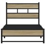 vidaXL Cadre de lit en métal sans Matelas chêne Sonoma 90x200 cm