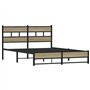 vidaXL Cadre de lit en métal sans Matelas chêne Sonoma 140x200 cm