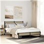 vidaXL Cadre de lit en métal sans Matelas chêne Sonoma 140x200 cm