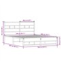vidaXL Cadre de lit en métal sans Matelas chêne Sonoma 140x200 cm