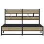 vidaXL Cadre de lit en métal sans Matelas chêne Sonoma 140x200 cm