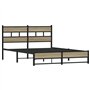 vidaXL Cadre de lit en métal sans Matelas chêne Sonoma 150x200 cm