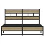 vidaXL Cadre de lit en métal sans Matelas chêne Sonoma 150x200 cm