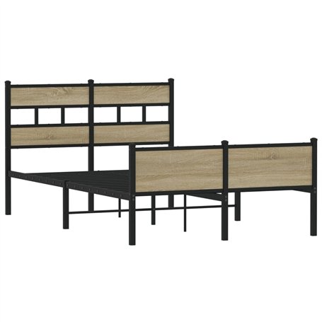 vidaXL Cadre de lit sans Matelas chêne Sonoma 120x200 cm