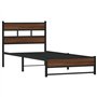 vidaXL Cadre de lit en métal sans Matelas chêne Marron 90x200 cm