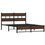 vidaXL Cadre de lit en métal sans Matelas chêne Marron 140x200 cm