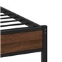 vidaXL Cadre de lit en métal sans Matelas chêne Marron 140x200 cm, lit Double, Meuble de Chambre à Coucher, lit d'invité, lit, C