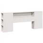 vidaXL Tête de lit avec Rangement Blanc 180 cm Bois Massif de pin