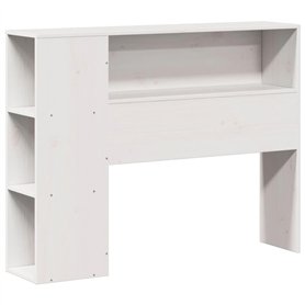vidaXL Tête de lit avec Rangement Blanc 90 cm Bois Massif de pin