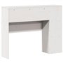 vidaXL Tête de lit avec Rangement Blanc 90 cm Bois Massif de pin, tête de lit en Bois, tête de lit avec Rangement, tête de lit s