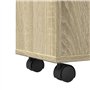vidaXL Meuble étroit de Salle de Bain à roulettes chêne Sonoma, Rangement de Salle de Bain étroite, Rangement de Salle de Bain é