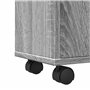 vidaXL Meuble étroit de Salle de Bain à roulettes Sonoma Gris, Rangement de Salle de Bain étroite, Rangement de Salle de Bain ét